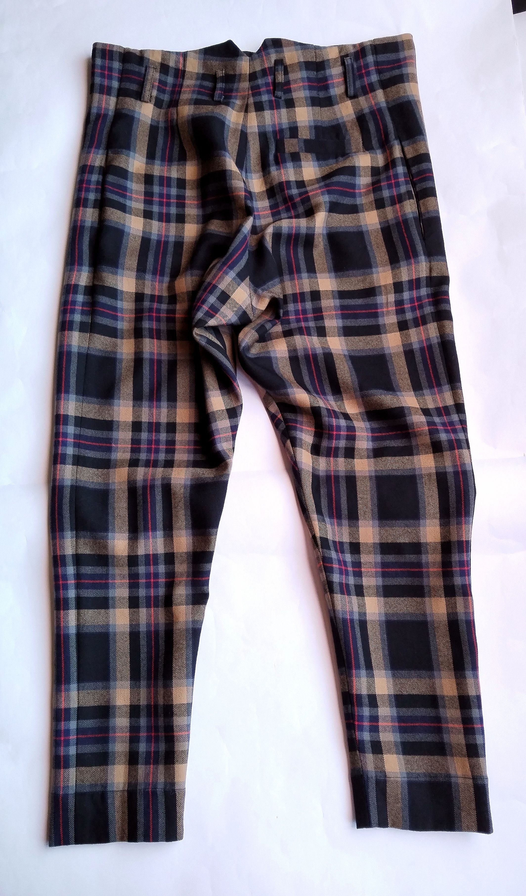 Vivienne Westwood Paper bag drop crotch tartan wool pants Size 26" / US 2 / IT 38 - 14 Thumbnail