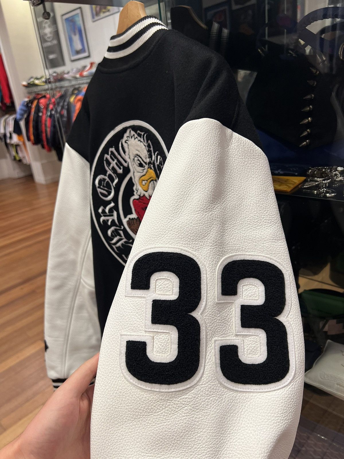 Chrome Hearts Chrome Hearts VIC Eagle Varsity Jacket Leather Cross Patch Size US XXL / EU 58 / 5 - 5 Thumbnail