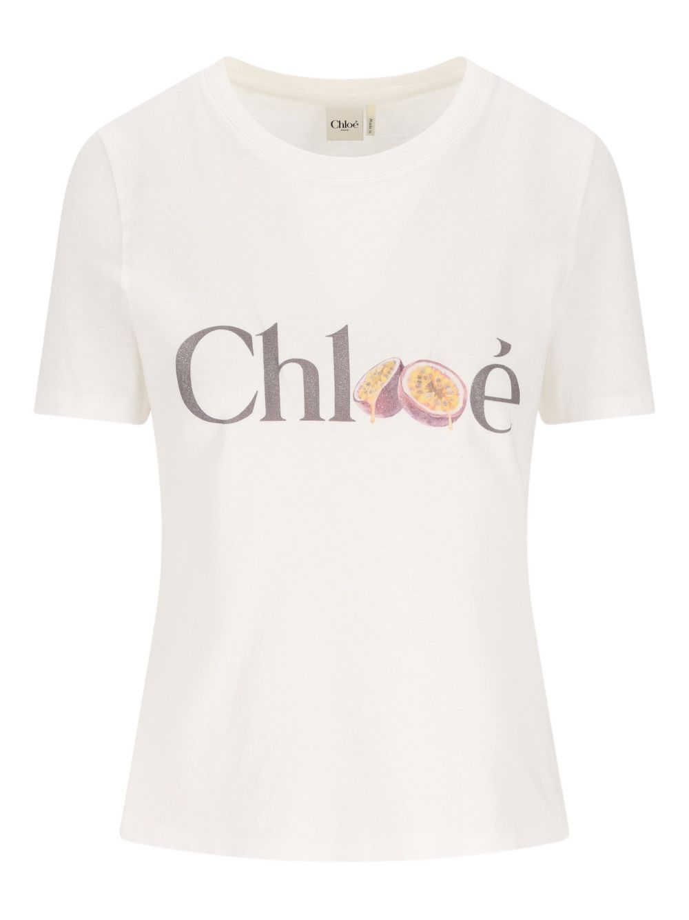 Chloe LOGO COTTON T-SHIRT Size XS / US 0-2 / IT 36-38 - 1 Thumbnail