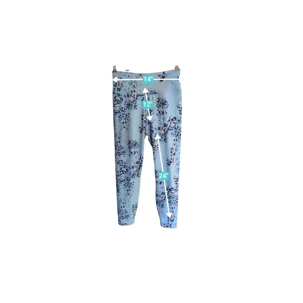 Other Nanette Lepore Athletic Leggings Pastel Blue Floral Size Me Size 28" / US 6 / IT 42 - 4 Thumbnail