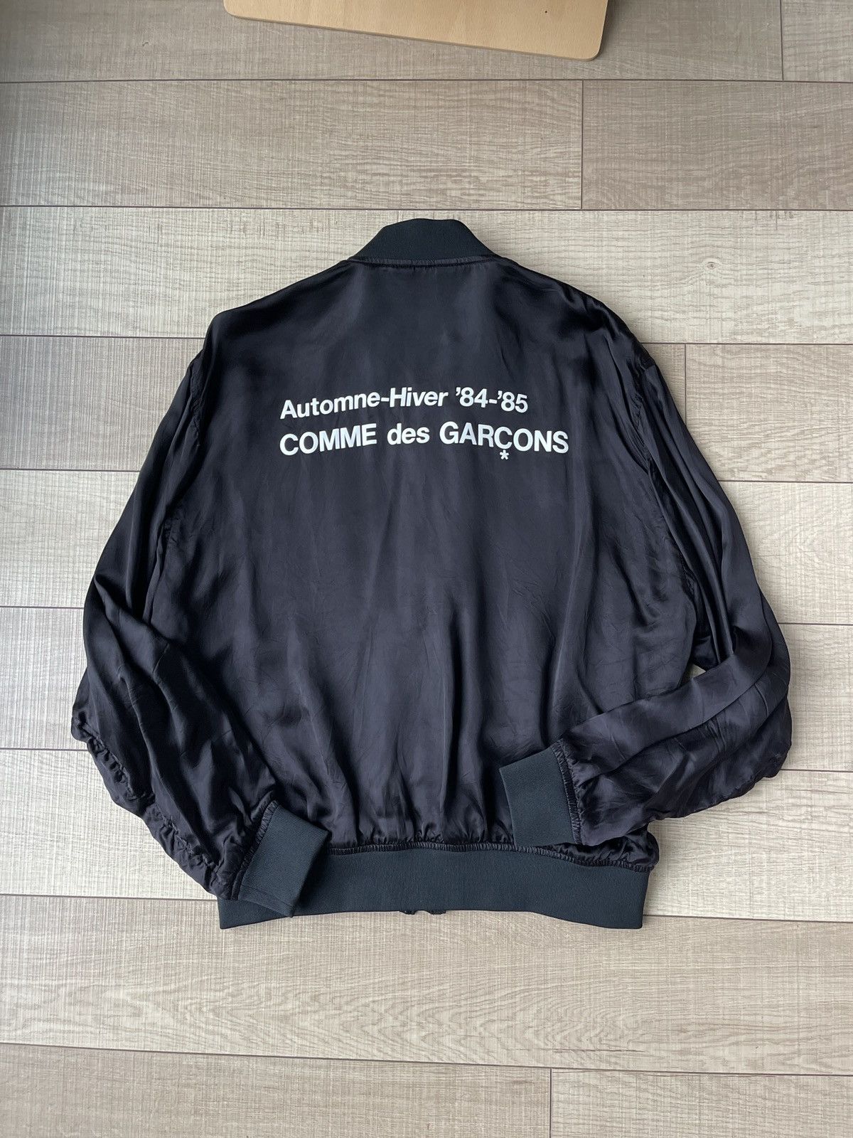 image of Comme Des Garcons Cdg Bomber Silk in Black, Men's (Size Large)