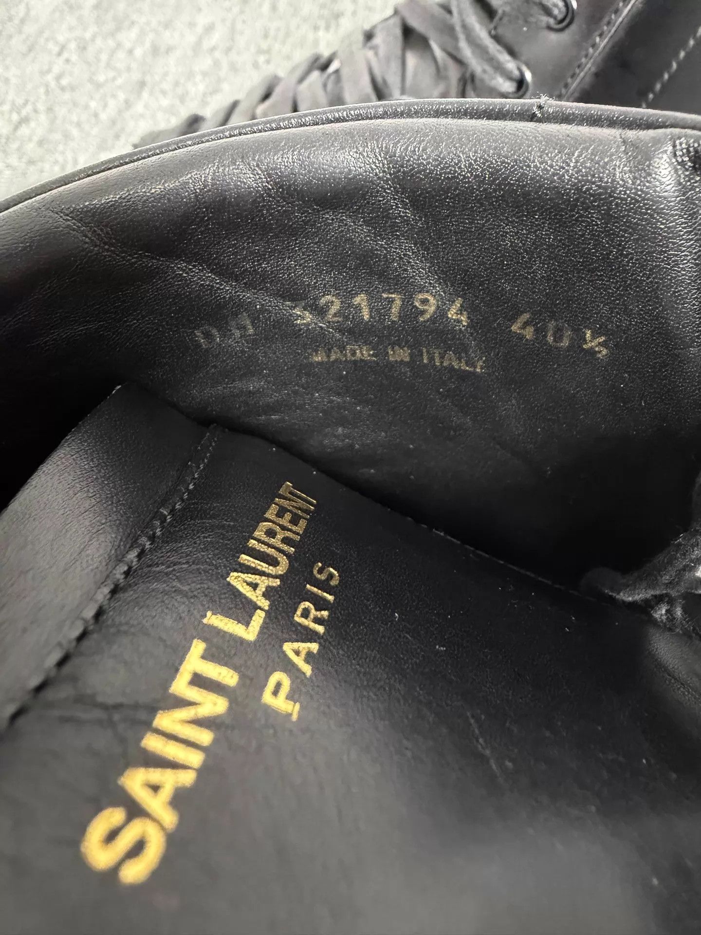 Saint Laurent Paris Saint Laurent 13FW SLP Black High-Top 40.5 Silver Rivets Size US 7.5 / EU 40-41 - 5 Thumbnail