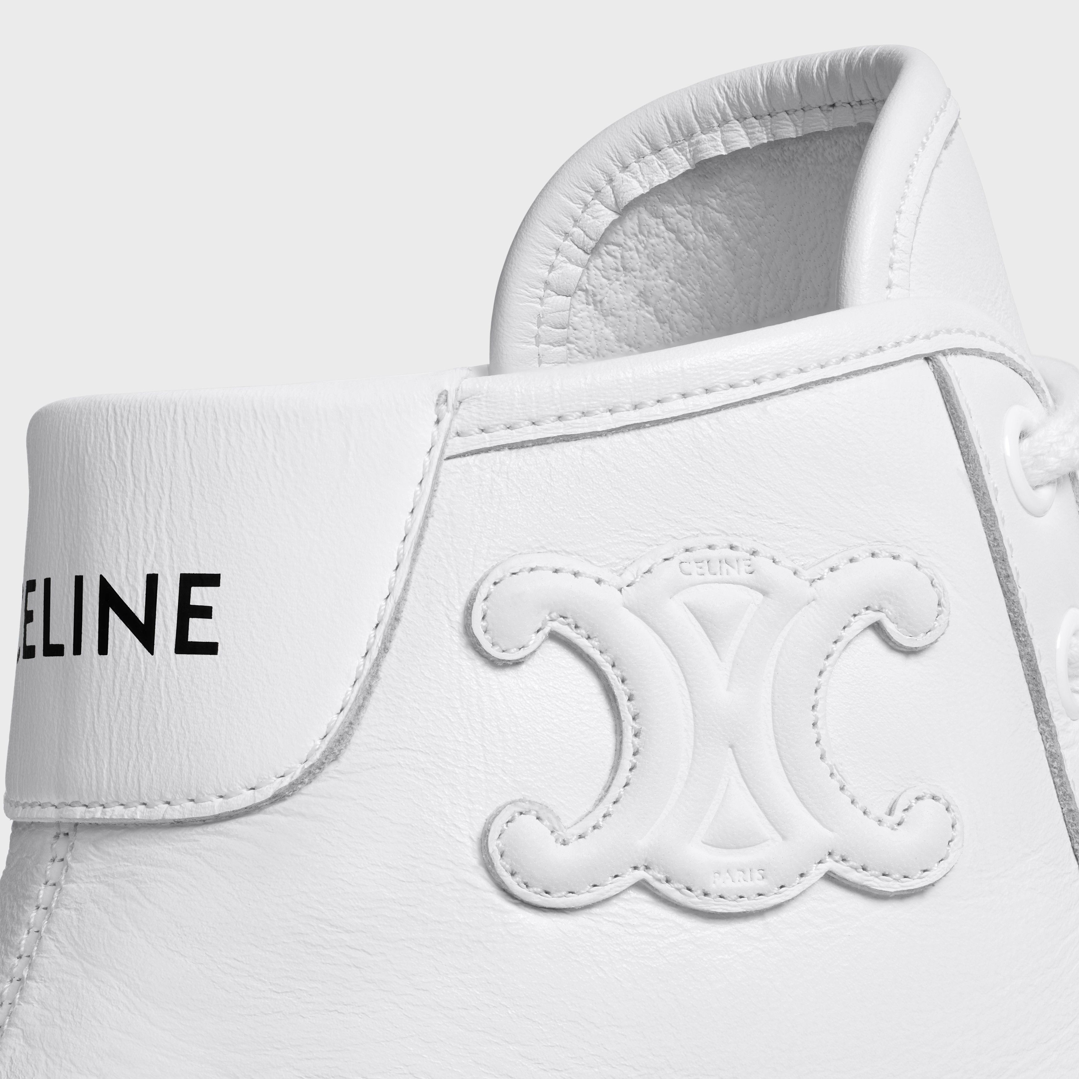 Celine o1mle0426 AS-02 Mid Low Lace-Up Sneakers in Optic White Size US 9 / EU 42 - 5 Thumbnail