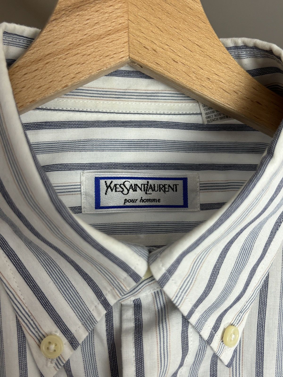 Yves Saint Laurent Yves Saint Laurent Vintage Striped Shirt Size US M / EU 48-50 / 2 - 2 Thumbnail