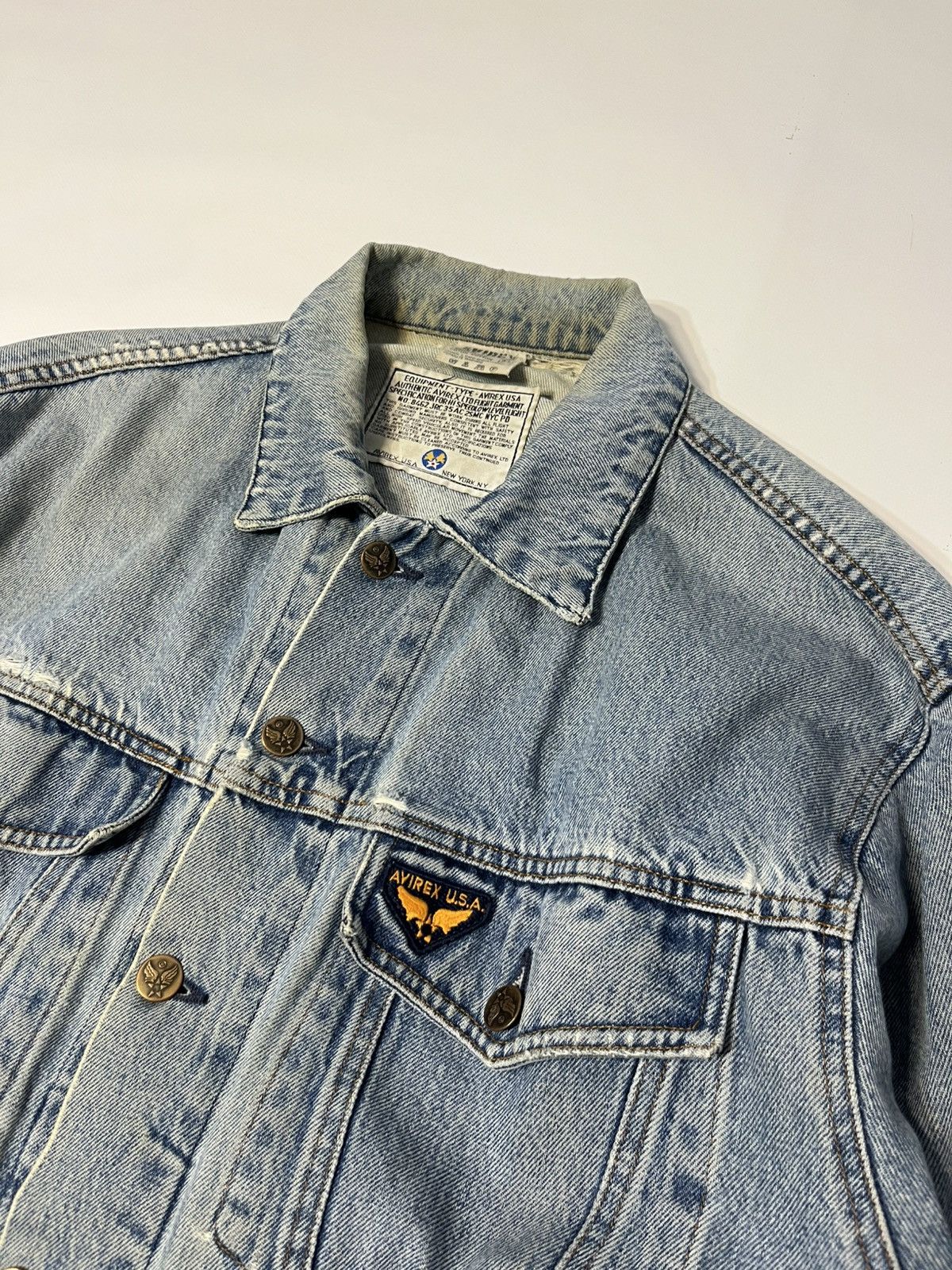 Avirex Rare Vintage Avirex Distreesed Denim Jacket Size US XL / EU 56 / 4 - 7 Thumbnail