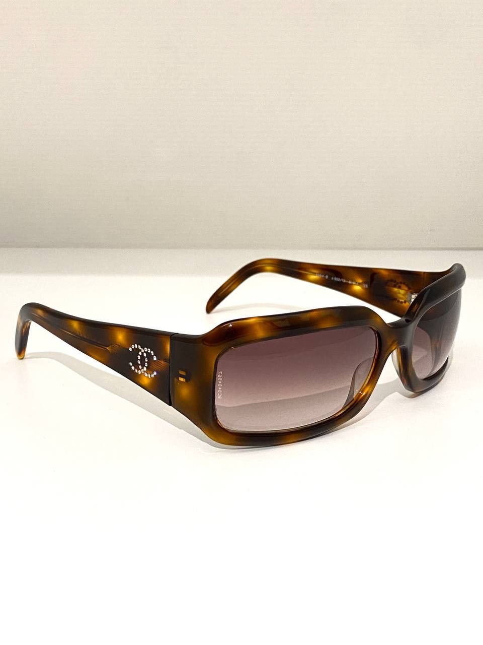 Chanel Chanel CC Logo Rhinestones Retro Chunky Sunglasses Y2K Size ONE SIZE - 3 Thumbnail