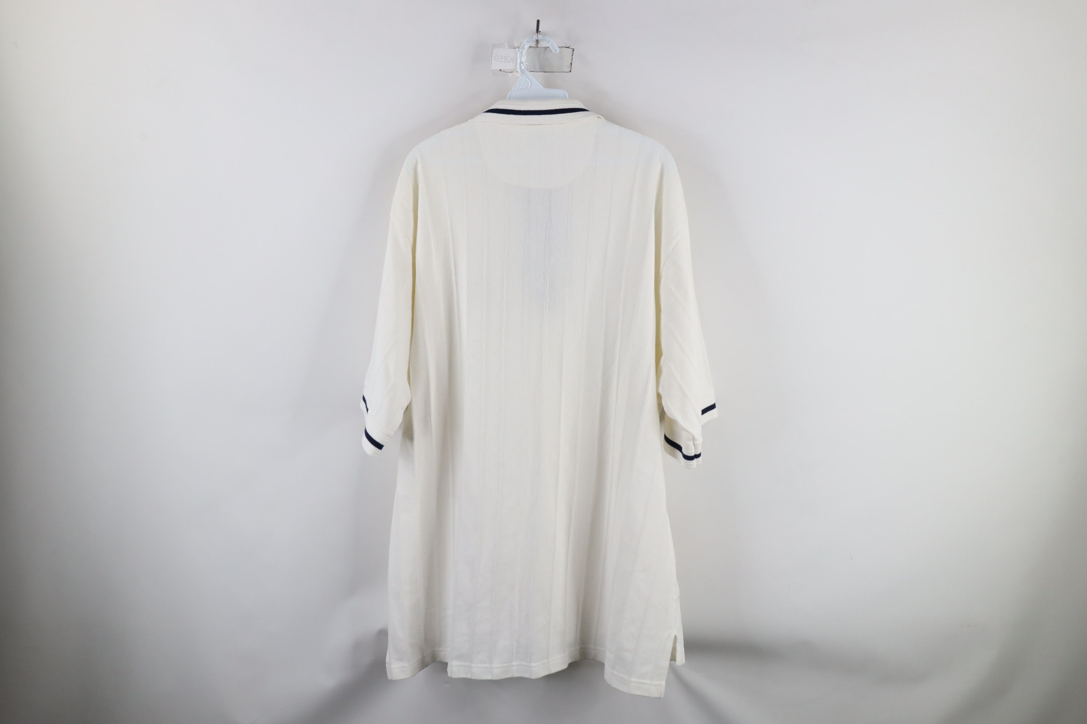 Vintage Vintage 90s Streetwear Beach Yacht Club Polo Shirt White Size US XXL / EU 58 / 5 - 9 Thumbnail