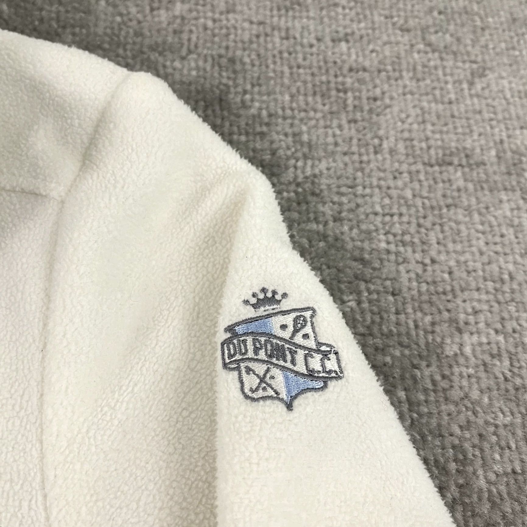 Vintage Zero Restriction Jacket Womens Large White Blue Fleece Dupont Country Club Golf Size L / US 10 / IT 46 - 2 Thumbnail