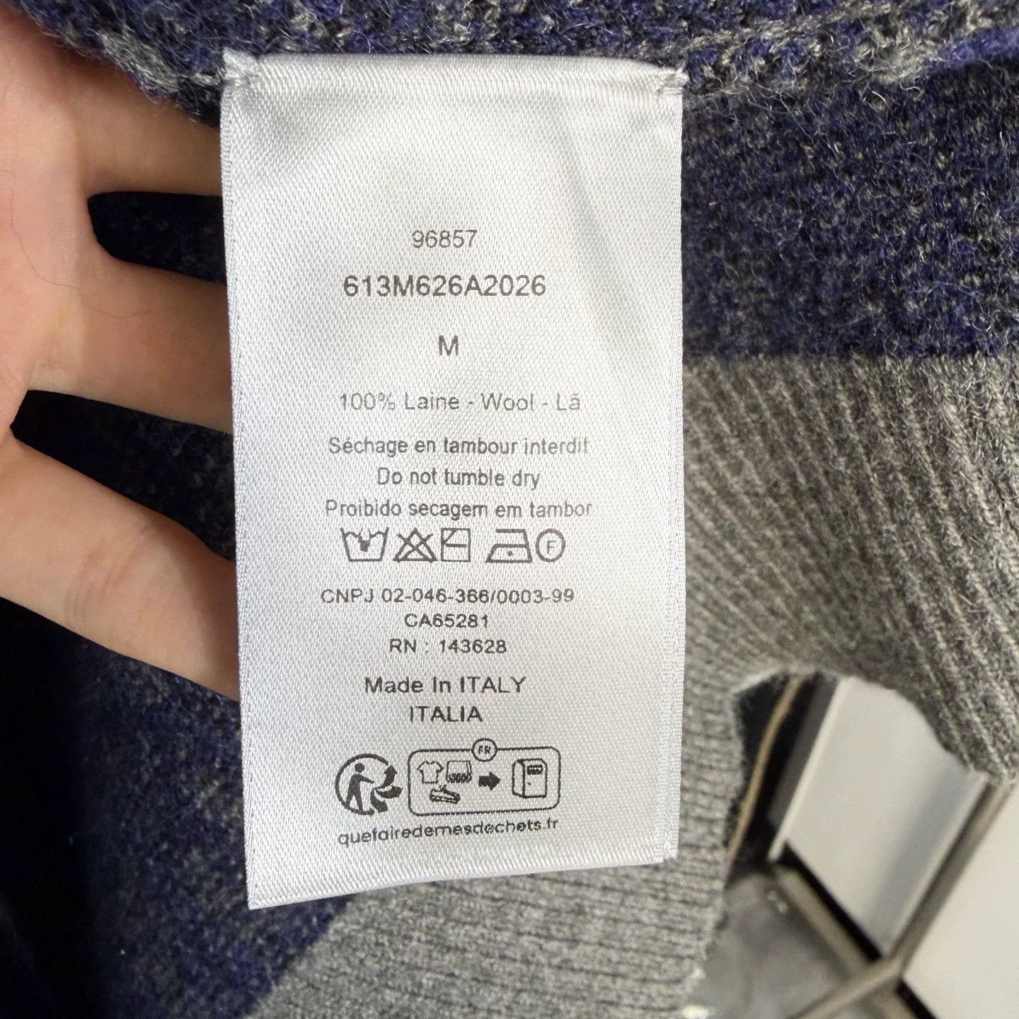Dior DIOR Oblique Monogram Knit Sweater Blue Size US M / EU 48-50 / 2 - 4 Thumbnail