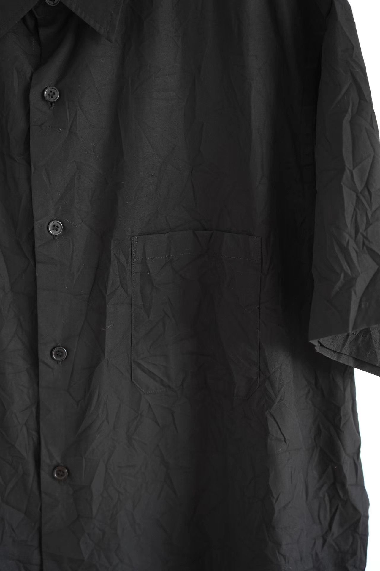 Yohji Yamamoto Yohji Yamamoto 22ss Pleated Oversized Short Sleeve Shirt K4 Size US XL / EU 56 / 4 - 4 Thumbnail