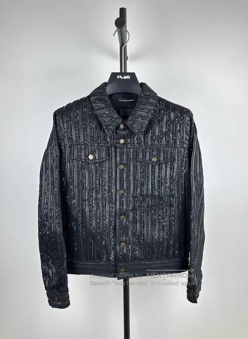 Saint Laurent Paris Saint Laurent Paris Sequined Beaded Denim Jacket Size US M / EU 48-50 / 2 - 1 Thumbnail