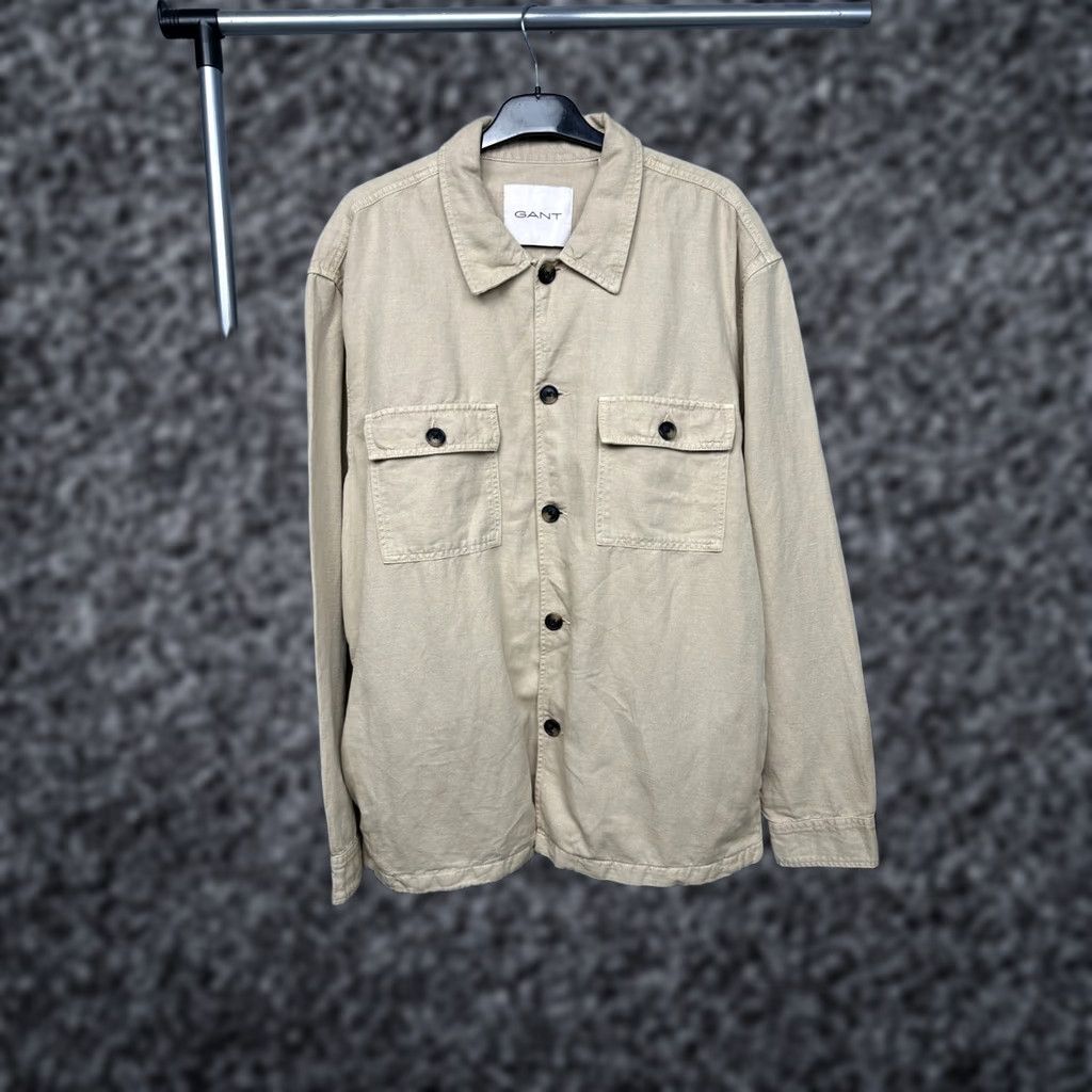 Gant Gant Mens Linen Overshirt Jacket XL Size US XL / EU 56 / 4 - 1 Thumbnail