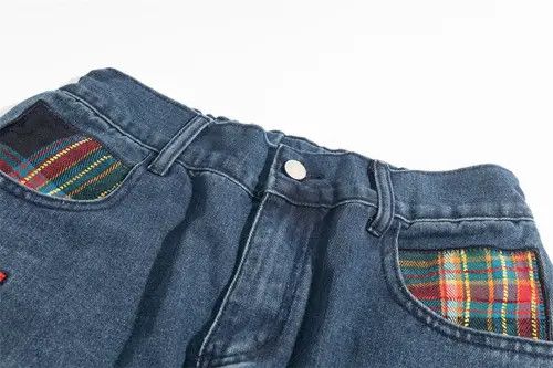 Anime × Japanese Brand × Jean Funny cartoon embroidery boys hip-hop trendy workwear jeans Size US 32 / EU 48 - 3 Thumbnail