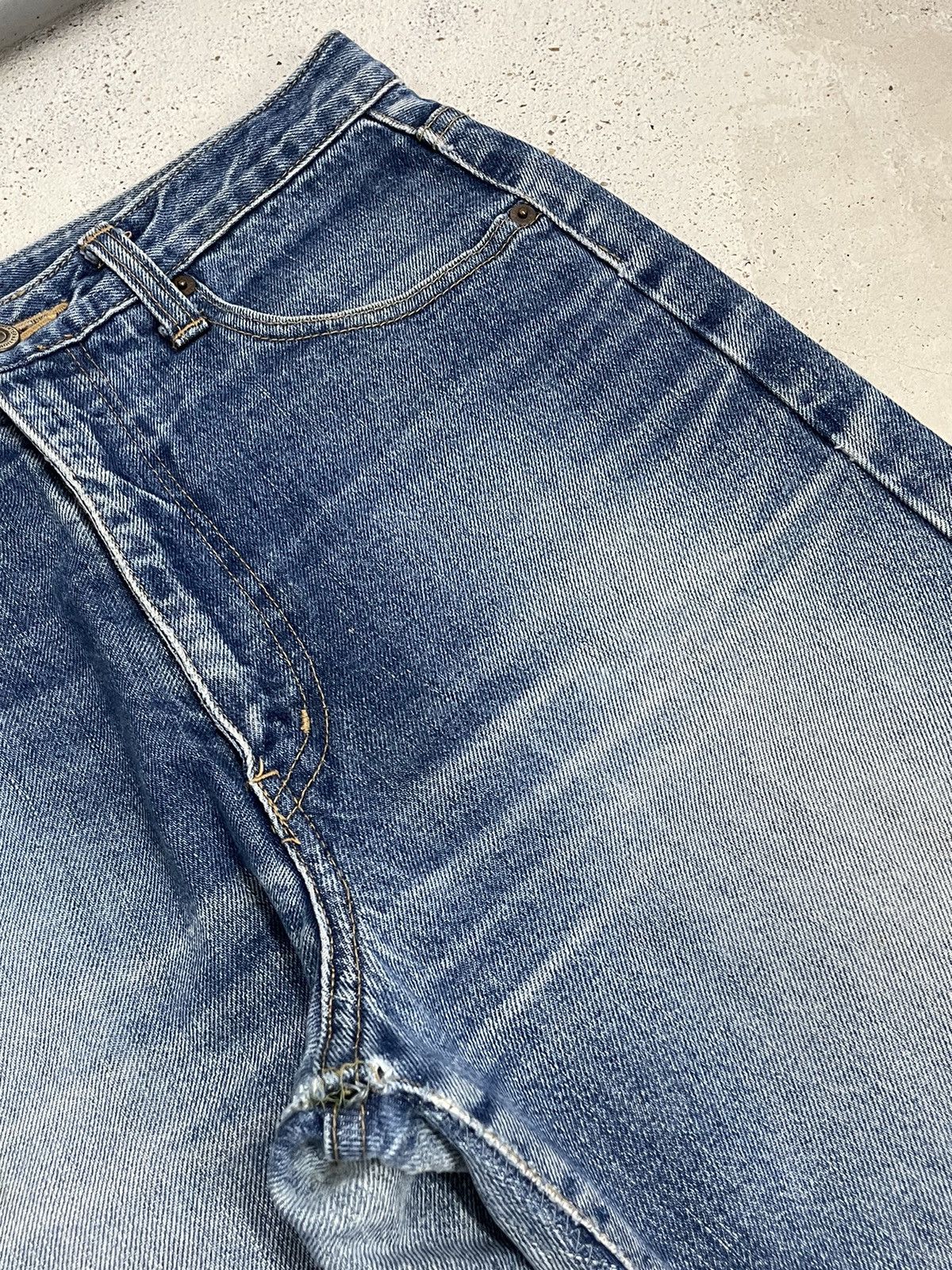 Blue Blue Japan × Japan Blue × Japanese Brand Vintage Y2k Blueway Repaired Japan Denim Pants (AB39) Size US 29 - 10 Thumbnail