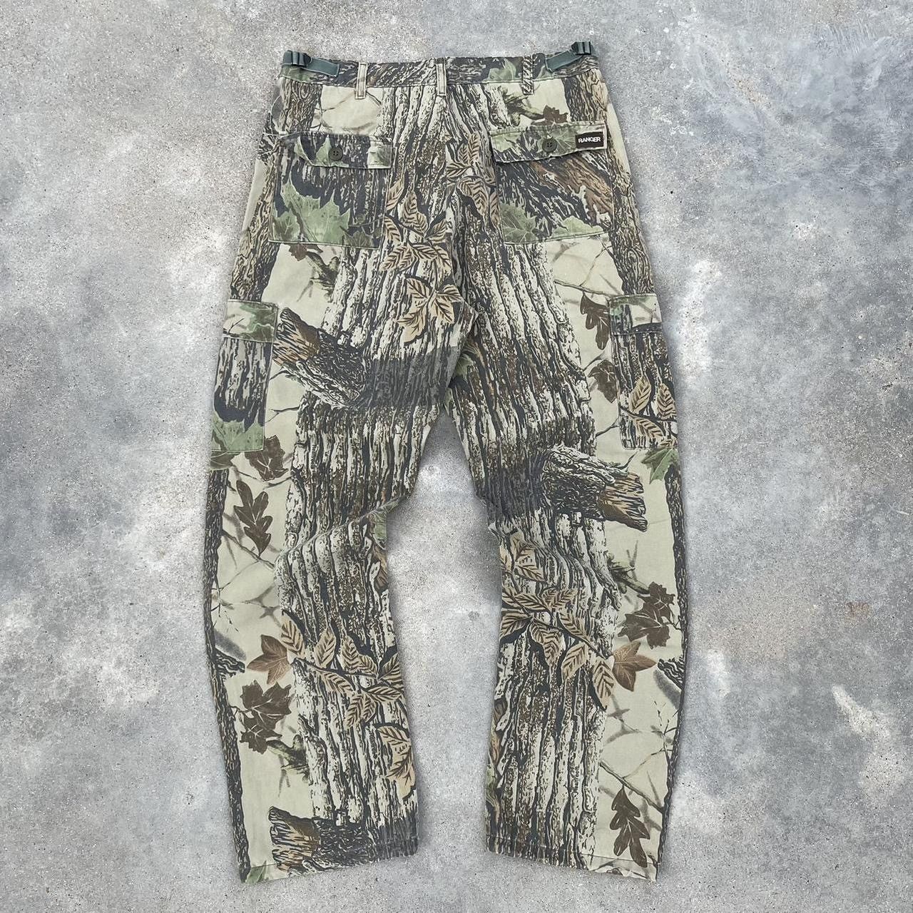 Japanese Brand × Vintage Crazy vintage essential 90s baggy faded camo pants Size US 34 / EU 50 - 5 Thumbnail