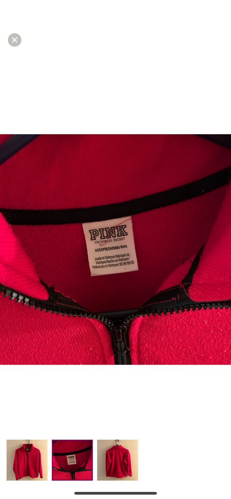Victoria's Secret PINK quarter zip Size XS / US 0-2 / IT 36-38 - 2 Thumbnail
