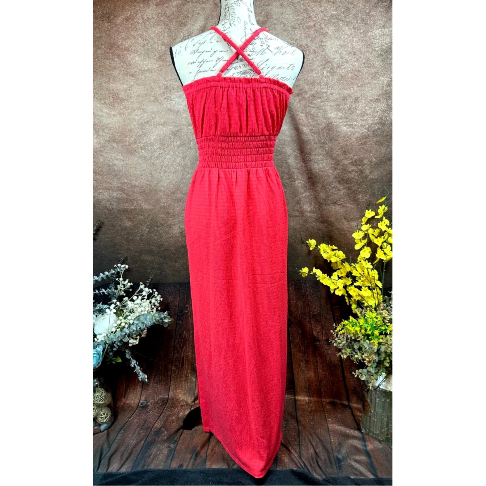 Michael Kors Michael Kors Geranium Smocked Maxi Dress Geranium S Size S / US 4 / IT 40 - 9 Thumbnail