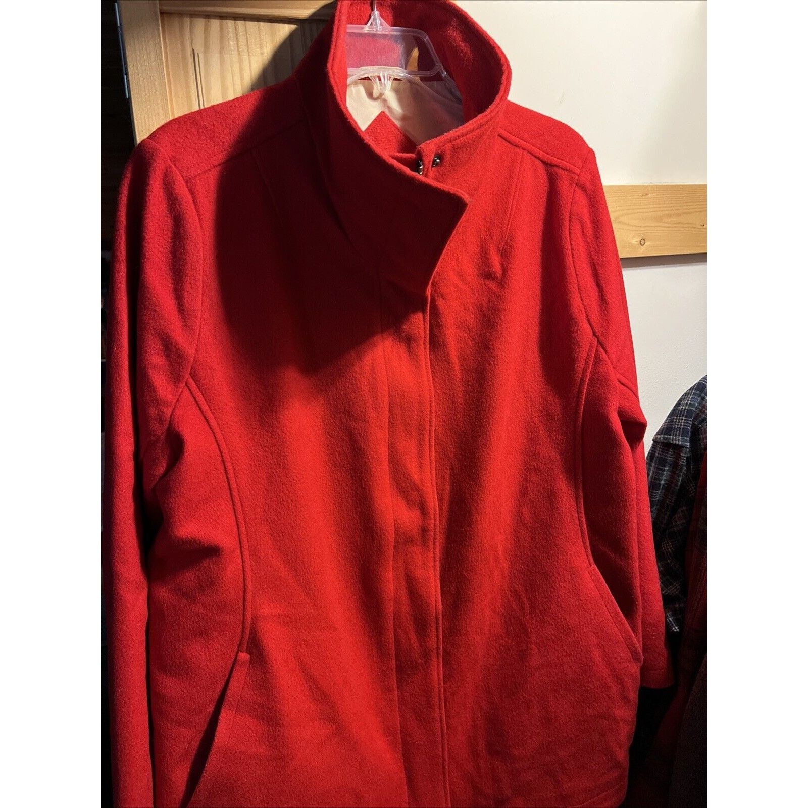 Pendleton Pendleton Cascade Coat Womens L Red Wool Blend Long Sleeve Size L / US 10 / IT 46 - 2 Thumbnail