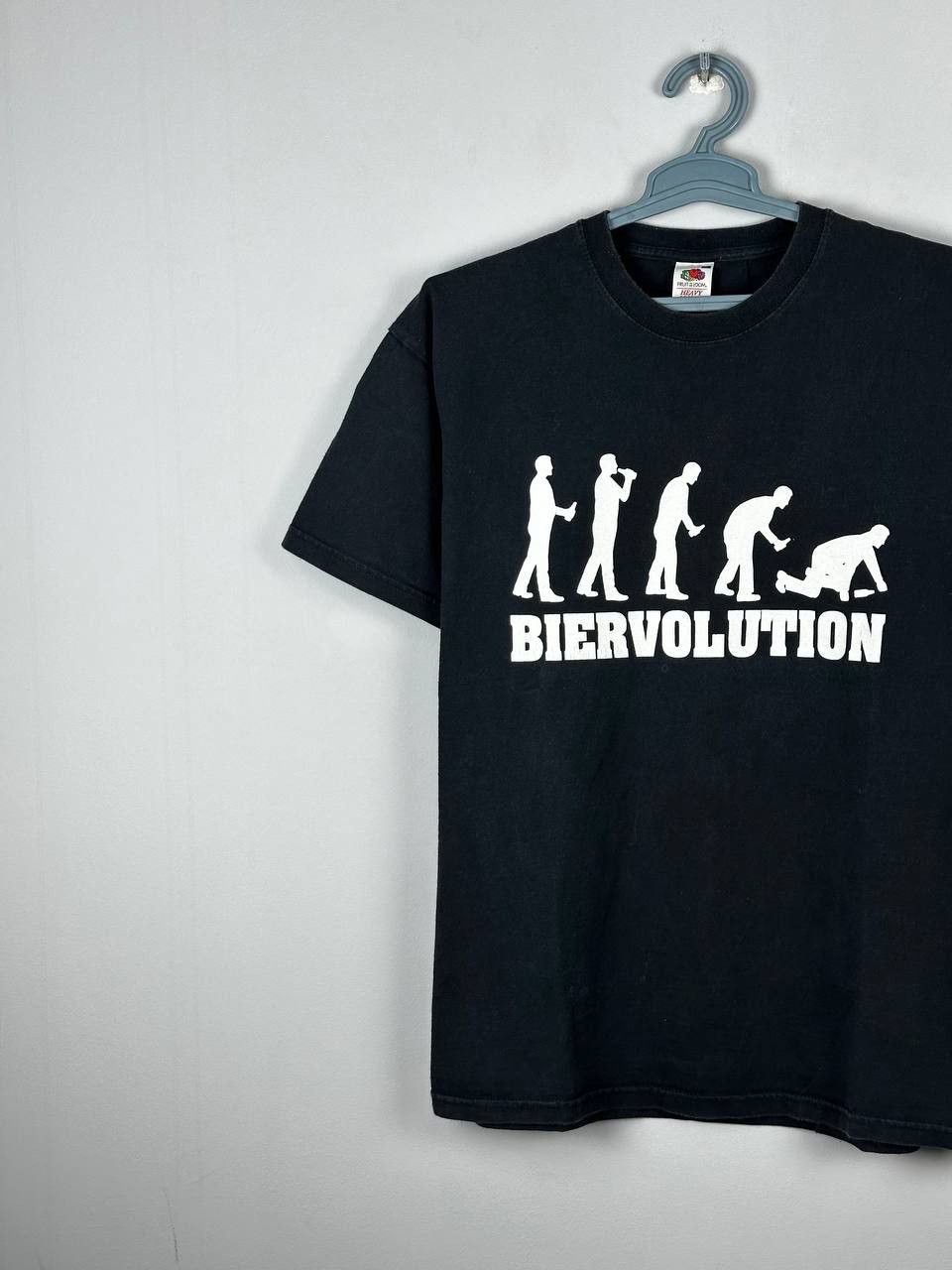 Vintage Vintage Biervolution Humour Funny Alcohol Drunk T Shirt Size US XL / EU 56 / 4 - 2 Thumbnail