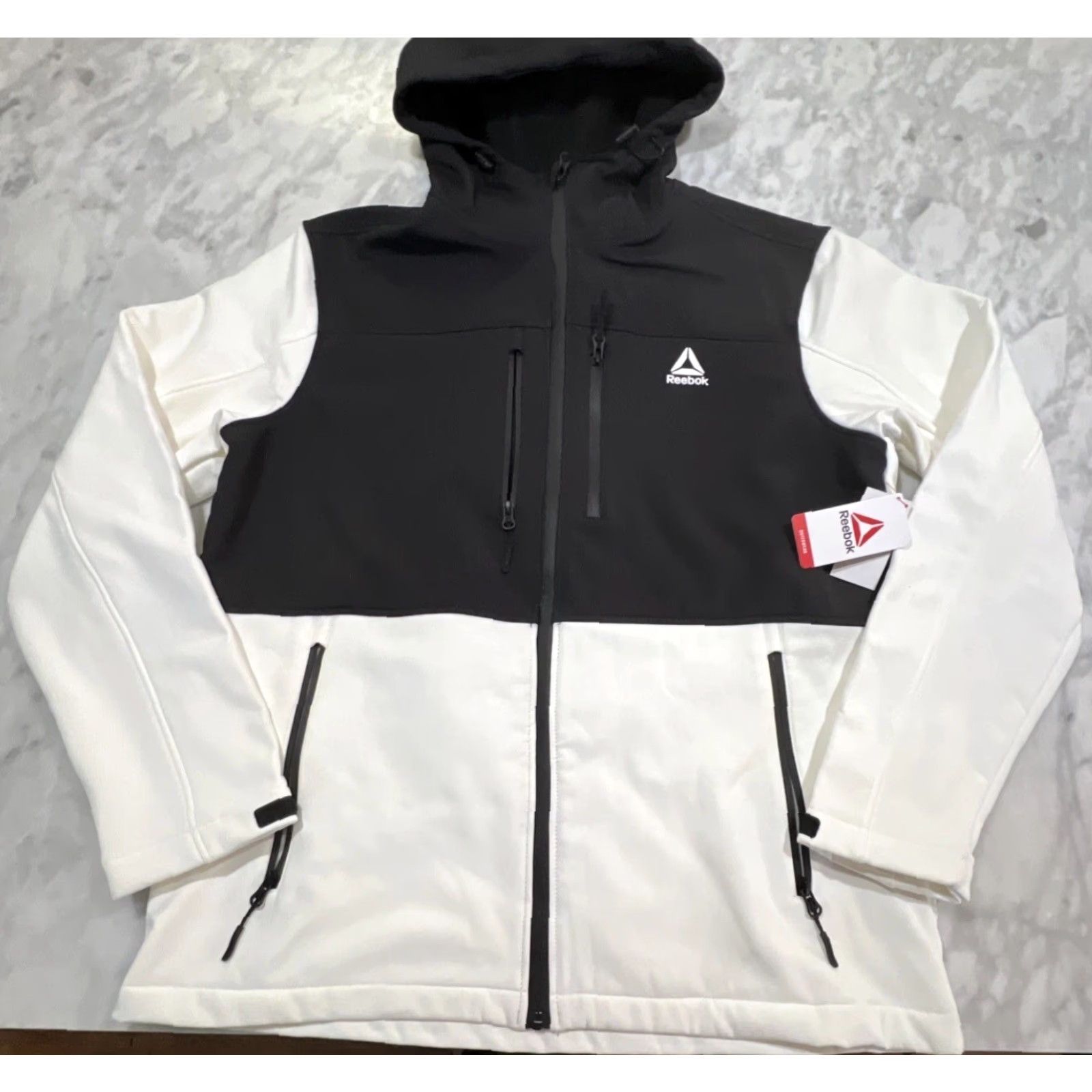 Reebok Reebok Softshell Fleece Lined Jacket L Hood Full Zip Pockets Outerwear NWT Size US L / EU 52-54 / 3 - 2 Thumbnail