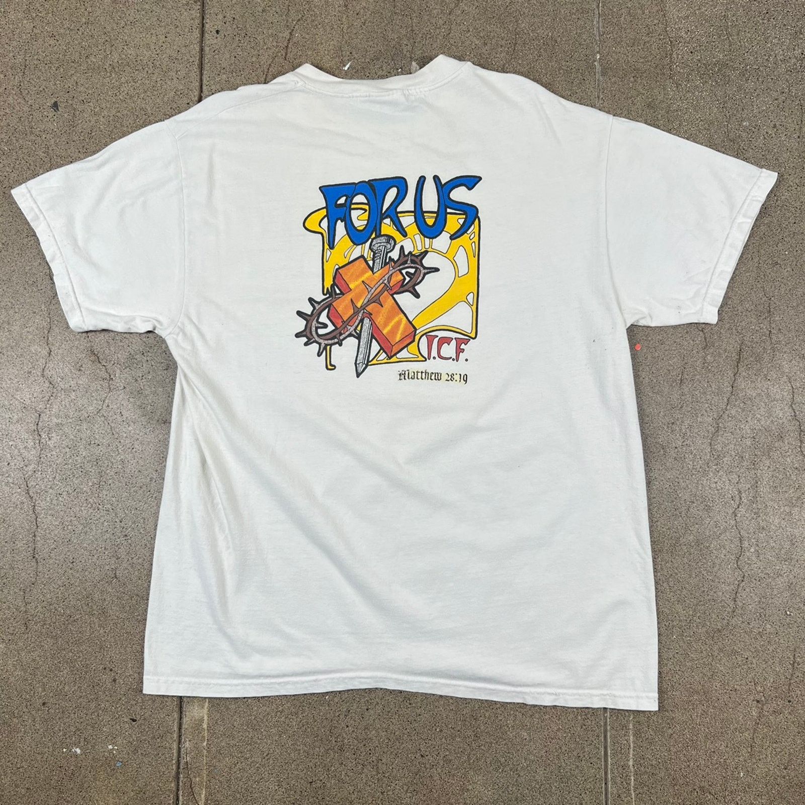 Vintage Vintage Jesus tee. For us. Dummy graphic Christian tee L Size US L / EU 52-54 / 3 - 1 Thumbnail