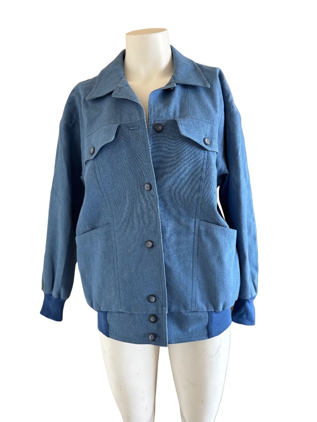 Other Adult unisex Large 70s light blue denim chambray jacket Size US M / EU 48-50 / 2 - 1 Thumbnail
