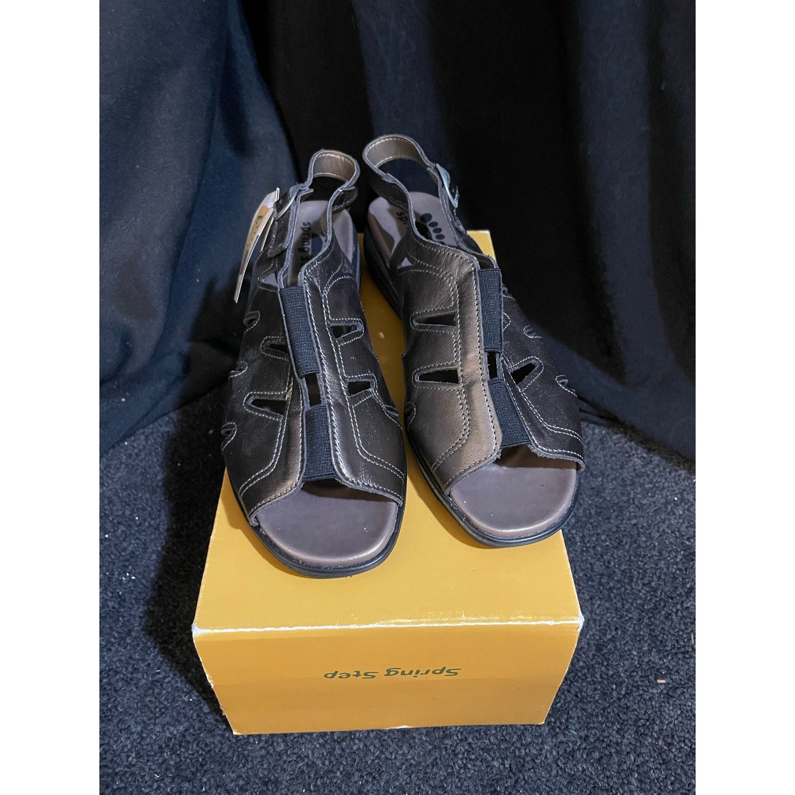 Other Women’s Spring Step Bronze & Black Slingback Sandals 39 NEW Size US 8 / IT 38 - 1 Thumbnail