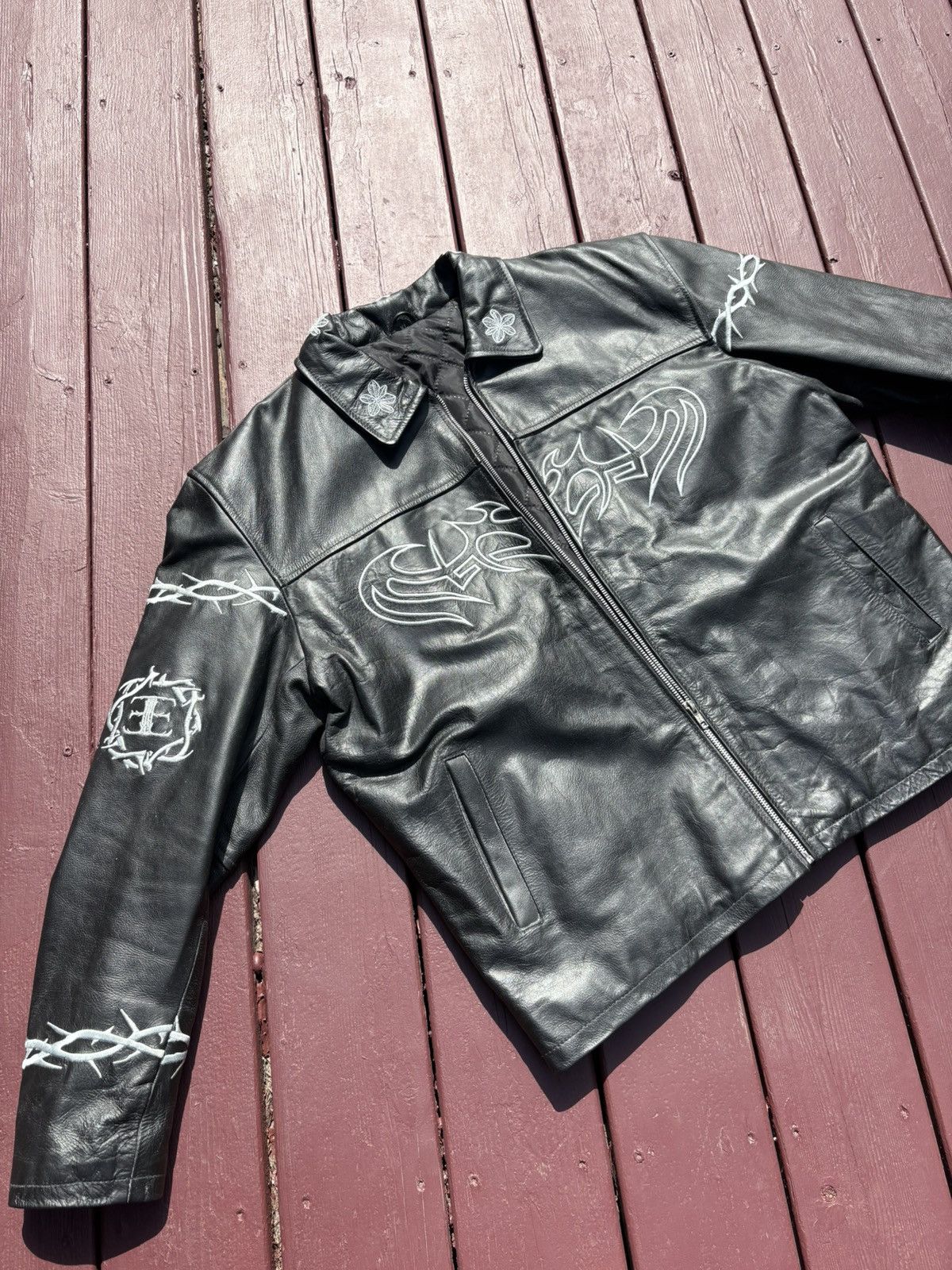 Other Opus 1 LambSkin Leather Jacket, Black and White, Elisium Size US XL / EU 56 / 4 - 1 Thumbnail