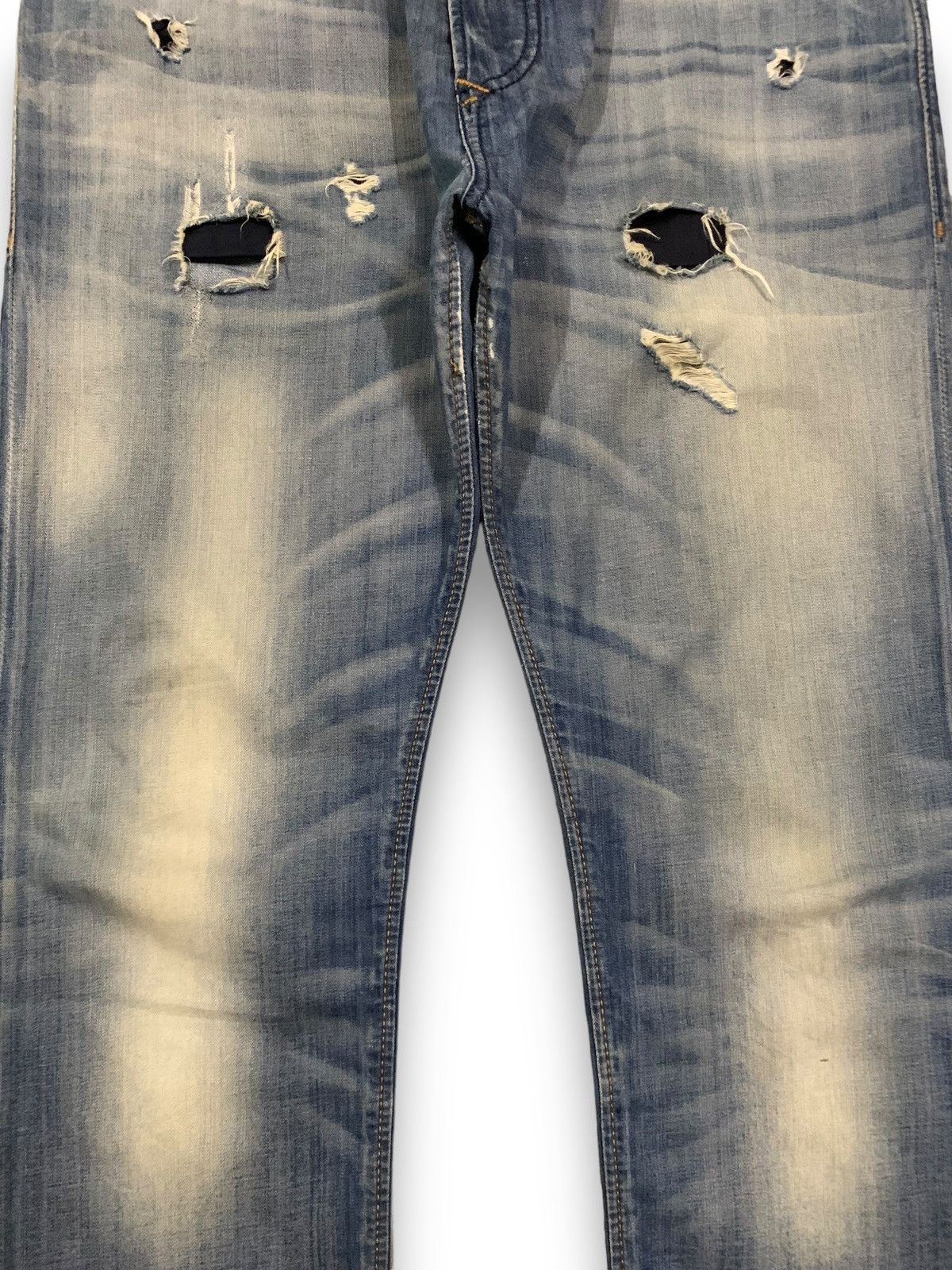 Diesel Diesel Blue Eyecons 2016/2Edition Blue Wash Distressed Jeans Size US 32 / EU 48 - 7 Thumbnail