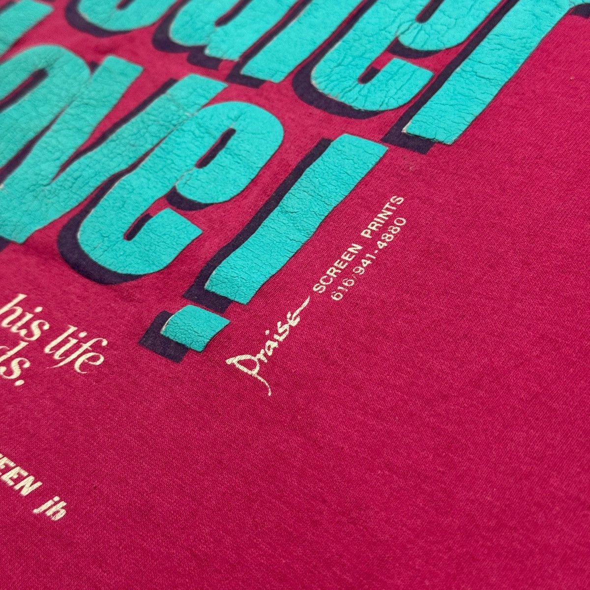 Vintage Vintage 1990 No Greater Love ! Jesus tees by Kozak Size US XL / EU 56 / 4 - 5 Thumbnail