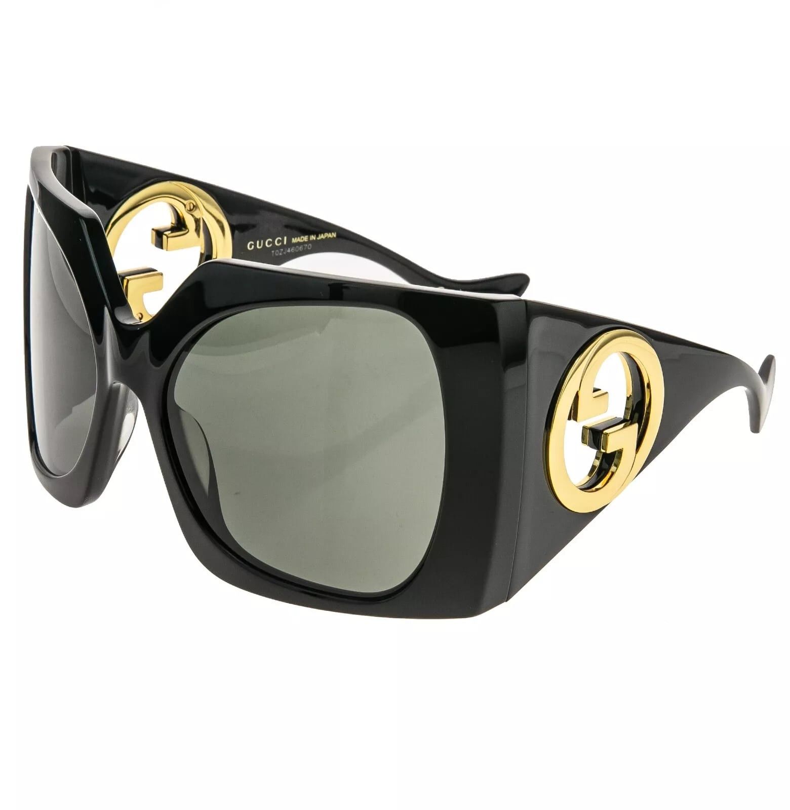 Gucci GUCCI 1255 Black Gold Logo Gg1255S Oversized Mask Wrap 001 Size ONE SIZE - 8 Thumbnail