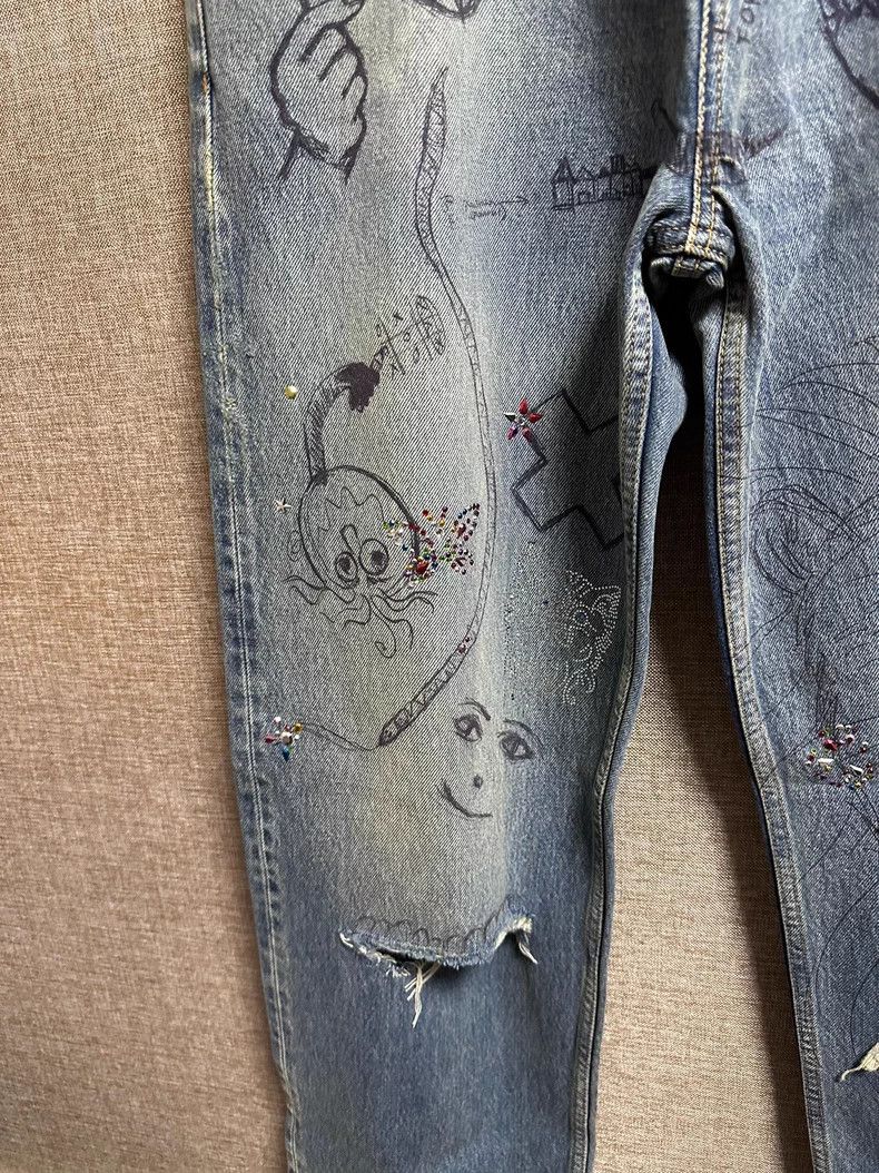 Balenciaga Balenciaga size XS Hot drilling hand-painted graffiti hole Size US 27 - 4 Thumbnail