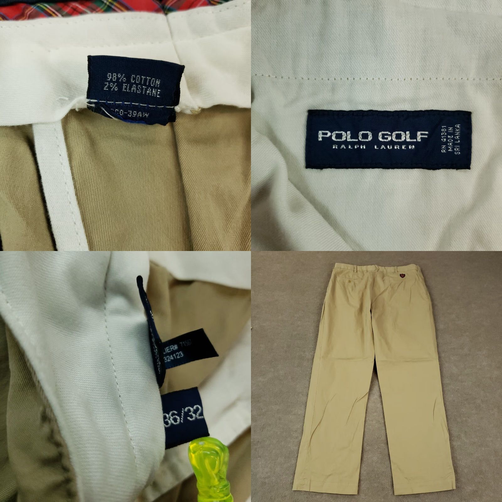 Ralph Lauren Polo Golf Ralph Lauren Pants Mens 36x30 Beige Chino Straight Leg Casual Stretch Size US M / EU 48-50 / 2 - 8 Thumbnail