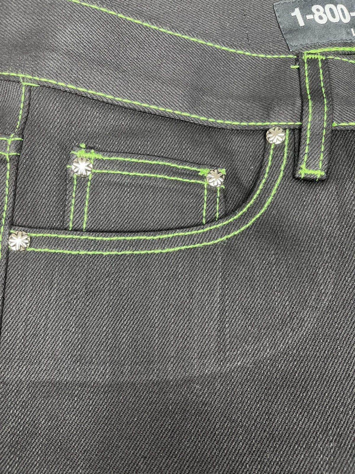 LOSTSHDWS Size 30 - LOSTSHDWS DRKSHDWS Green Outlined Denim Jean Size US 30 / EU 46 - 7 Thumbnail