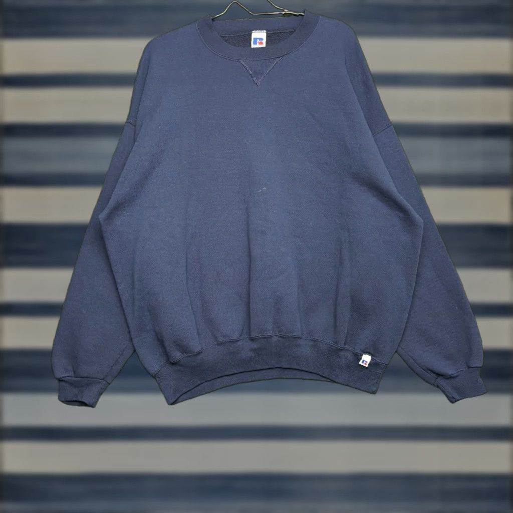 Russell Athletic VINTAGE Russell Athletic Sweatshirt Mens 2XL Blue 90s USA Crewneck Fleece Pullover Sports Size US XXL / EU 58 / 5 - 1 Thumbnail