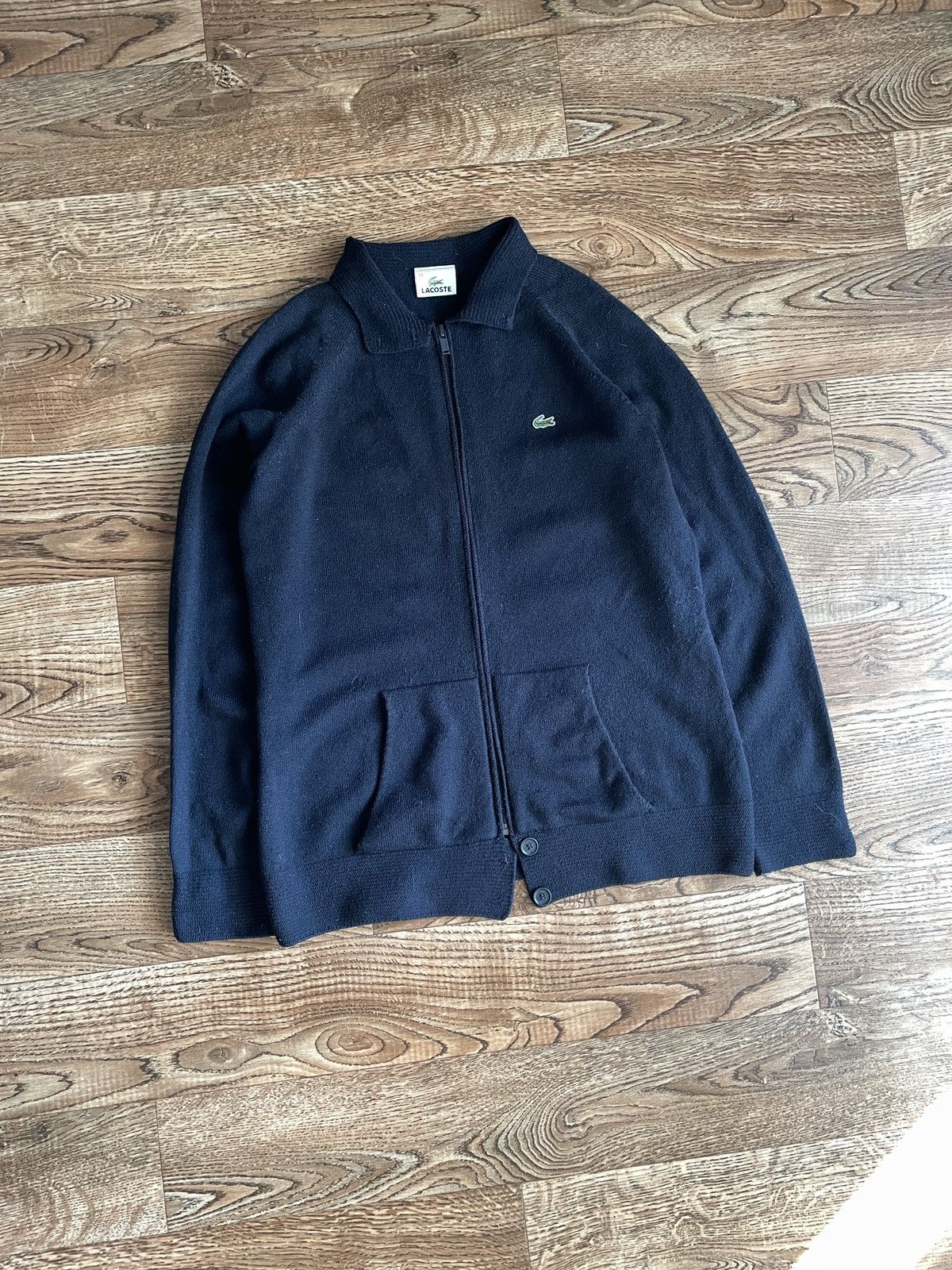 Lacoste × Vintage VINTAGE Y2K LACOSTE ZIP UP KNITTED SWEATER Size US S / EU 44-46 / 1 - 2 Thumbnail