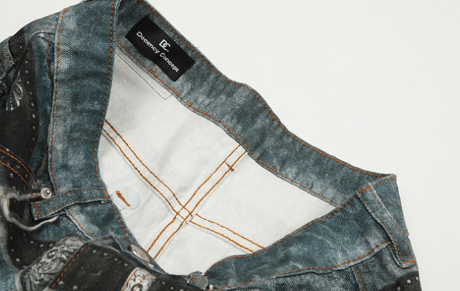 Japanese Brand × Jean Fashion washed distressed straight loose chain jeans Size US 32 / EU 48 - 5 Thumbnail