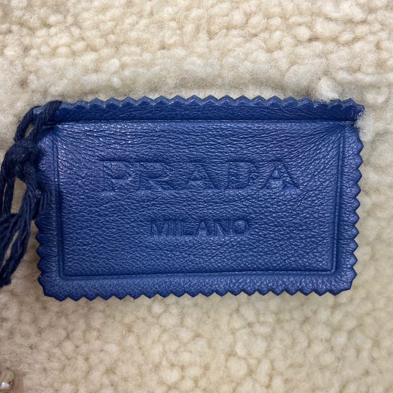 Prada Prada Blue triangle label teddy fur leather made old fur co Size US XXS / EU 40 - 5 Thumbnail