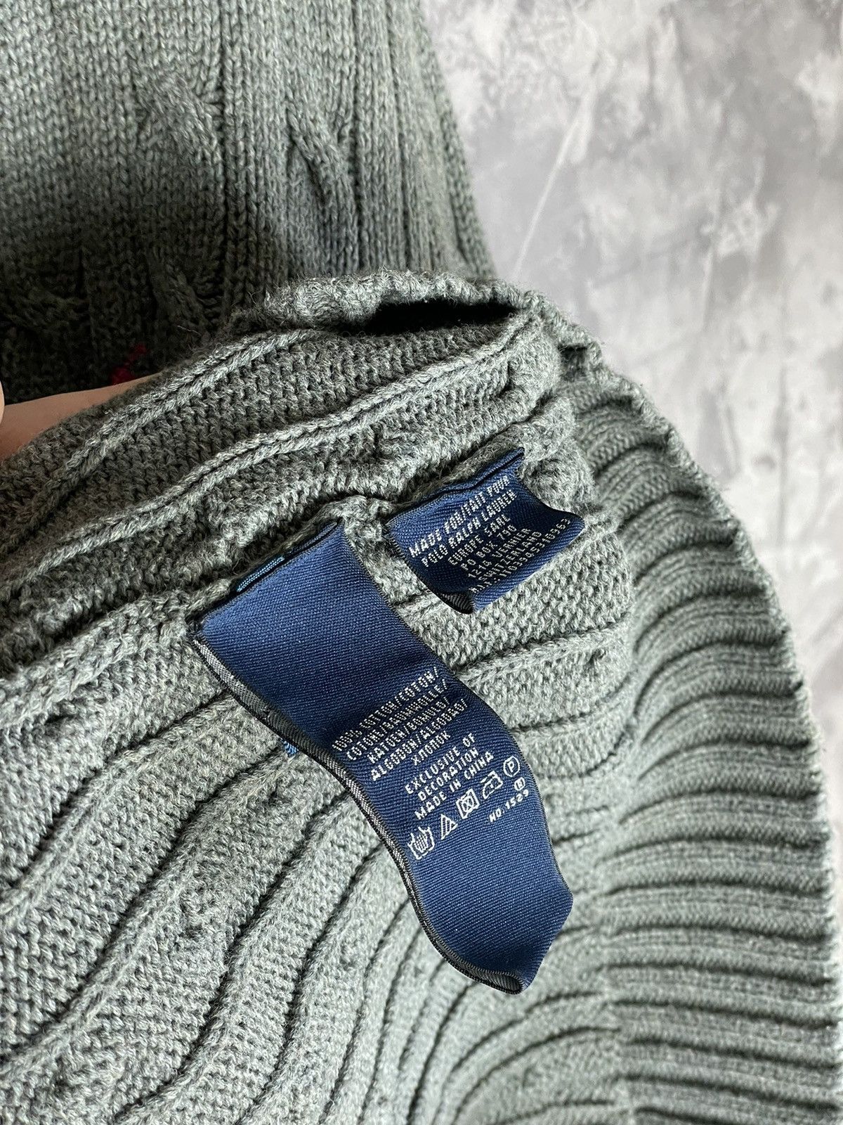 Polo Ralph Lauren × Ralph Lauren Vintage Ralph Lauren Cuble Knit V Neck Sweater Size M / US 6-8 / IT 42-44 - 10 Thumbnail