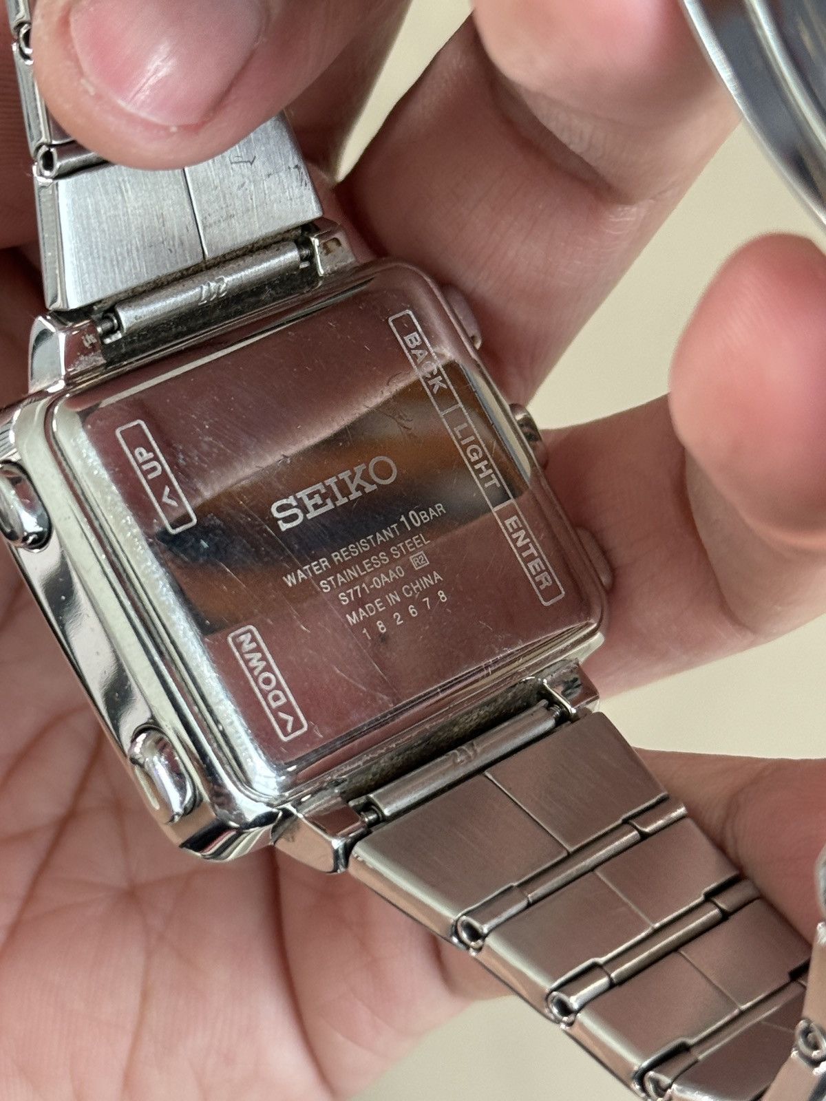 Seiko RARE SEIKO ELECTRONIC PAPER DIGITAL SPIRIT JAPAN WATCH Size 44 - 5 Thumbnail