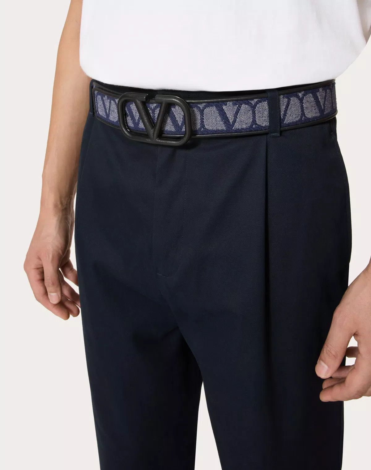 Valentino oc11z0625 Size:095/Denim Effect Belt in Black/Melange Size ONE SIZE - 5 Thumbnail