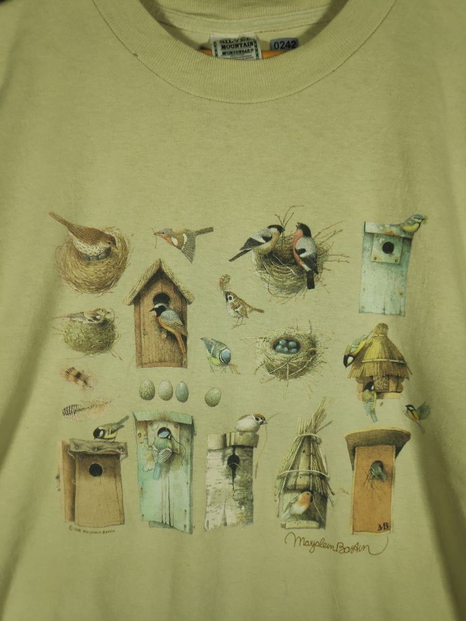 Vintage Vtg 90s Marjolein Bastin Wild Birds Pop Art Tee Size XL Size US XL / EU 56 / 4 - 3 Thumbnail