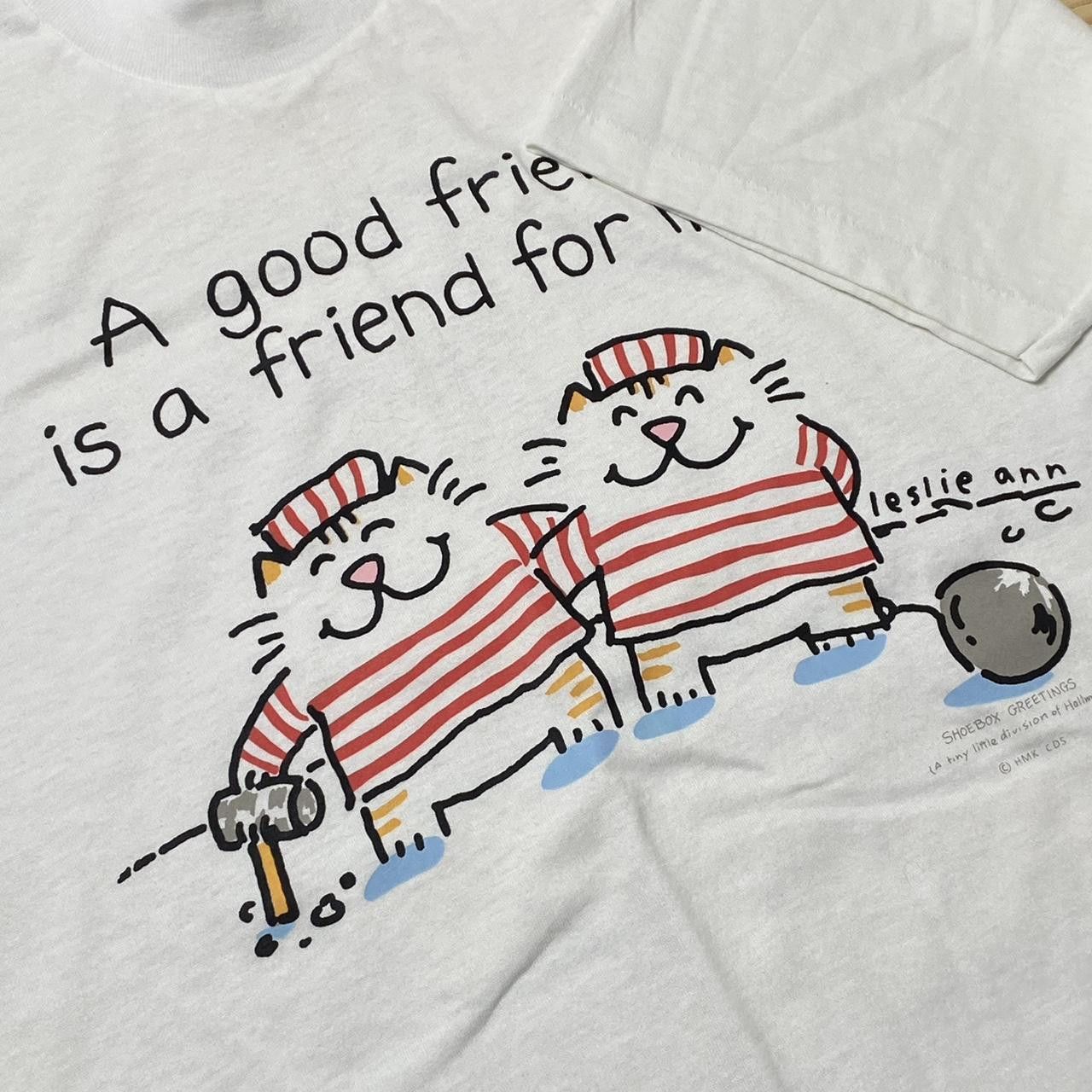 Other Vintage Shoebox Greetings White Cat Cartoon Tee Size XL Size US XL / EU 56 / 4 - 3 Thumbnail