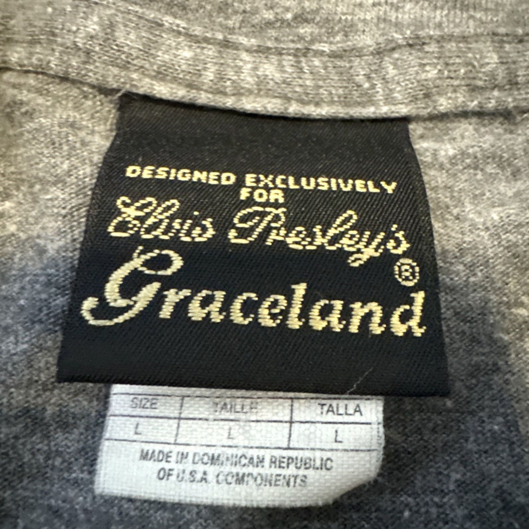 Vintage VINTAGE 1999 Peace Love Elvis Presley Graceland Womens T-Shirt Top Large Size L / US 10 / IT 46 - 4 Thumbnail