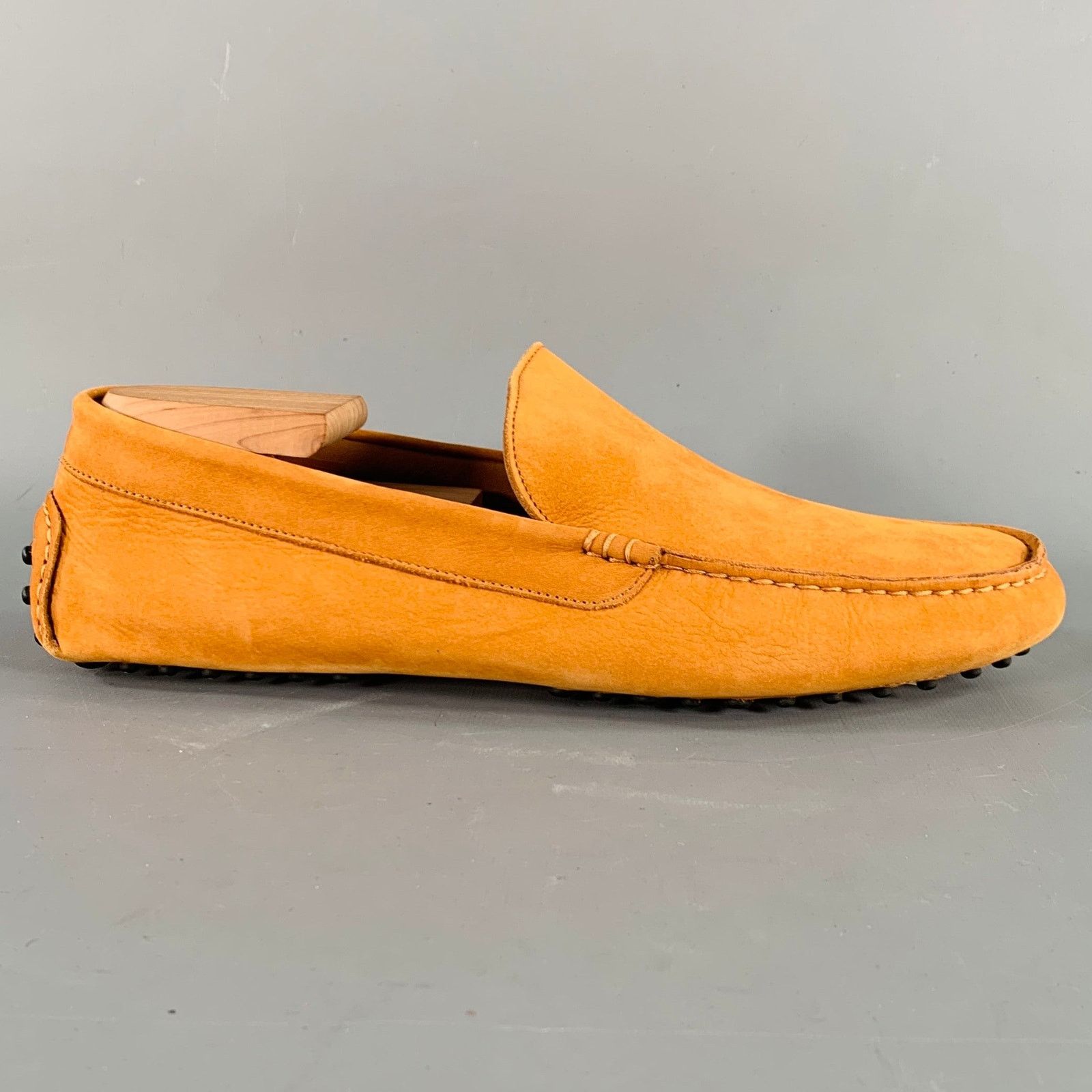M.Gemi M. GEMI Size 10 Orange Suede Drivers Loafers Size US 10 / EU 43 - 2 Thumbnail
