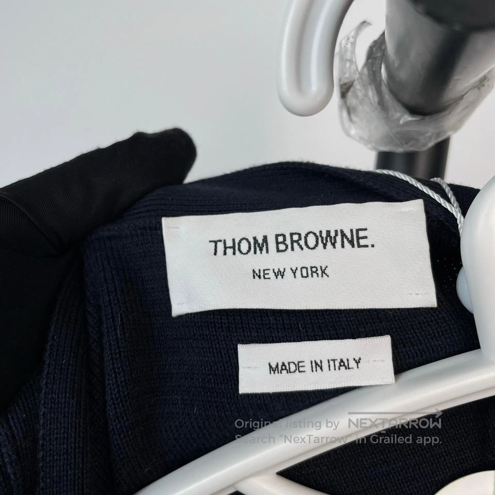 Thom Browne Thom Browne Dark Blue Striped Sleeve Cardigan. Size US S / EU 44-46 / 1 - 4 Thumbnail