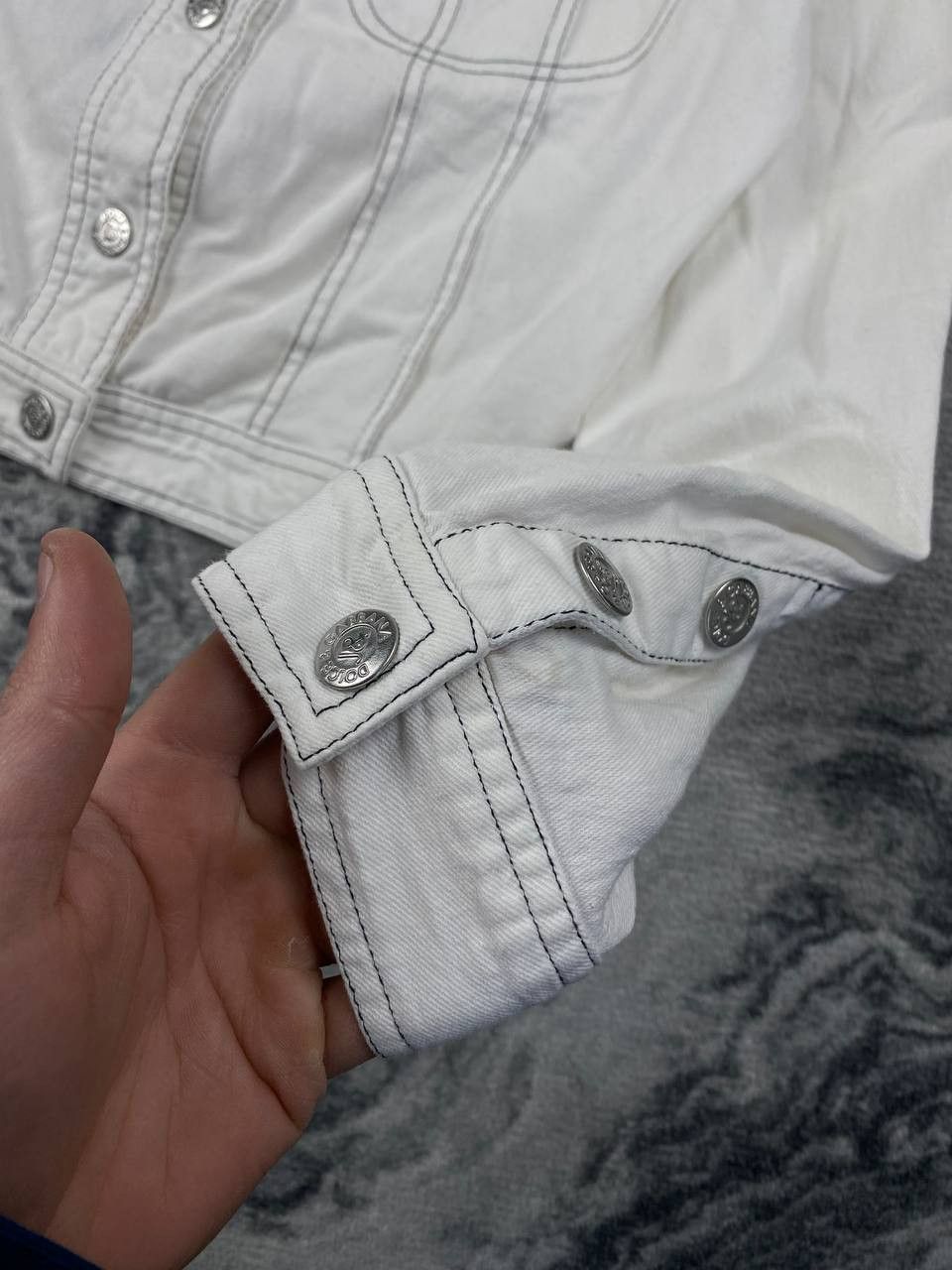 Dolce & Gabbana Dolce & Gabbana J&ANS Denim Jacket Women Size M White Size M / US 6-8 / IT 42-44 - 3 Thumbnail