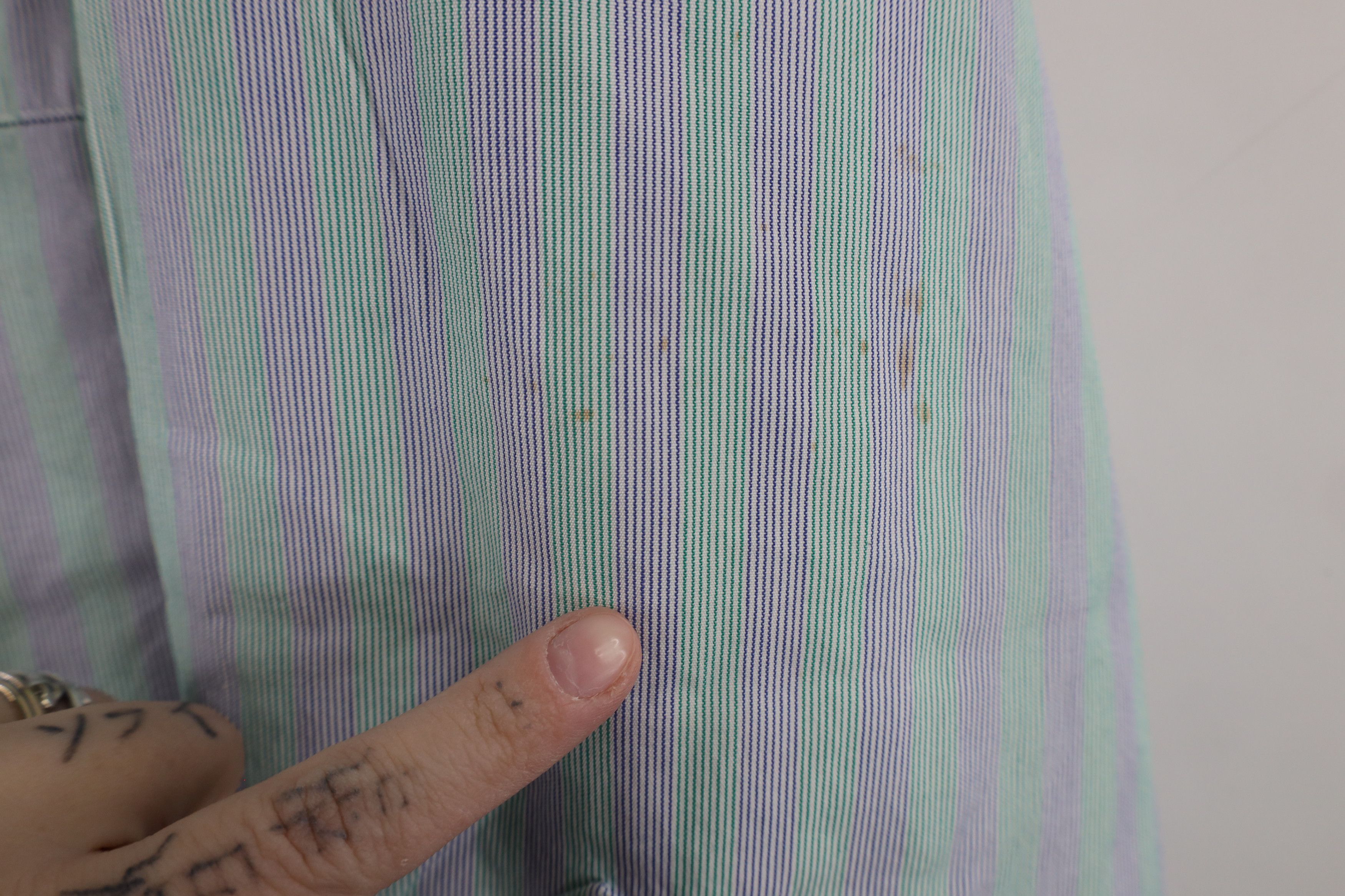 Nautica × Vintage Vintage 90s Nautica Pinstriped Collared Button Shirt Cotton Size US M / EU 48-50 / 2 - 4 Thumbnail