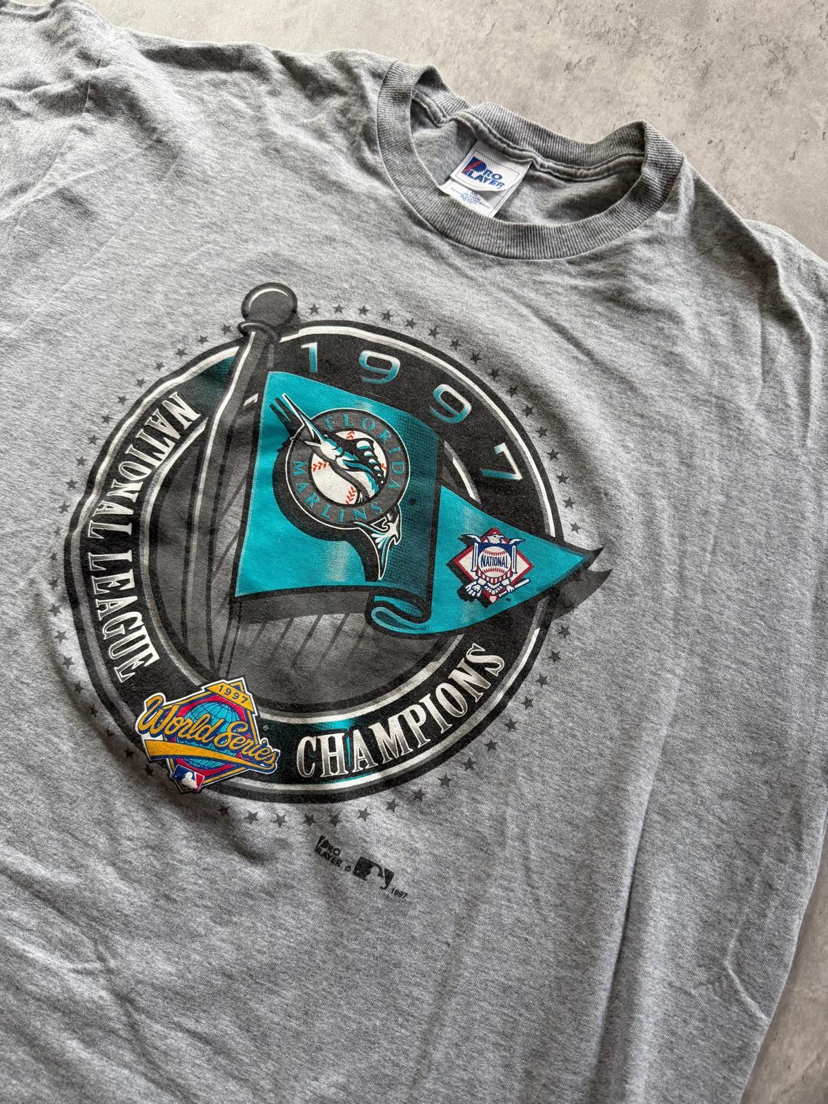 Pro Player VTG 1997 Florida Marlins National League Champions Tee Sz XL Size US XL / EU 56 / 4 - 2 Thumbnail