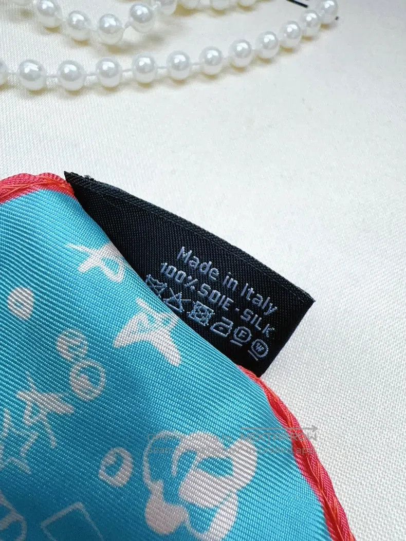 Chanel Chanel Little Blue Flower Silk Scarf Size ONE SIZE - 8 Thumbnail